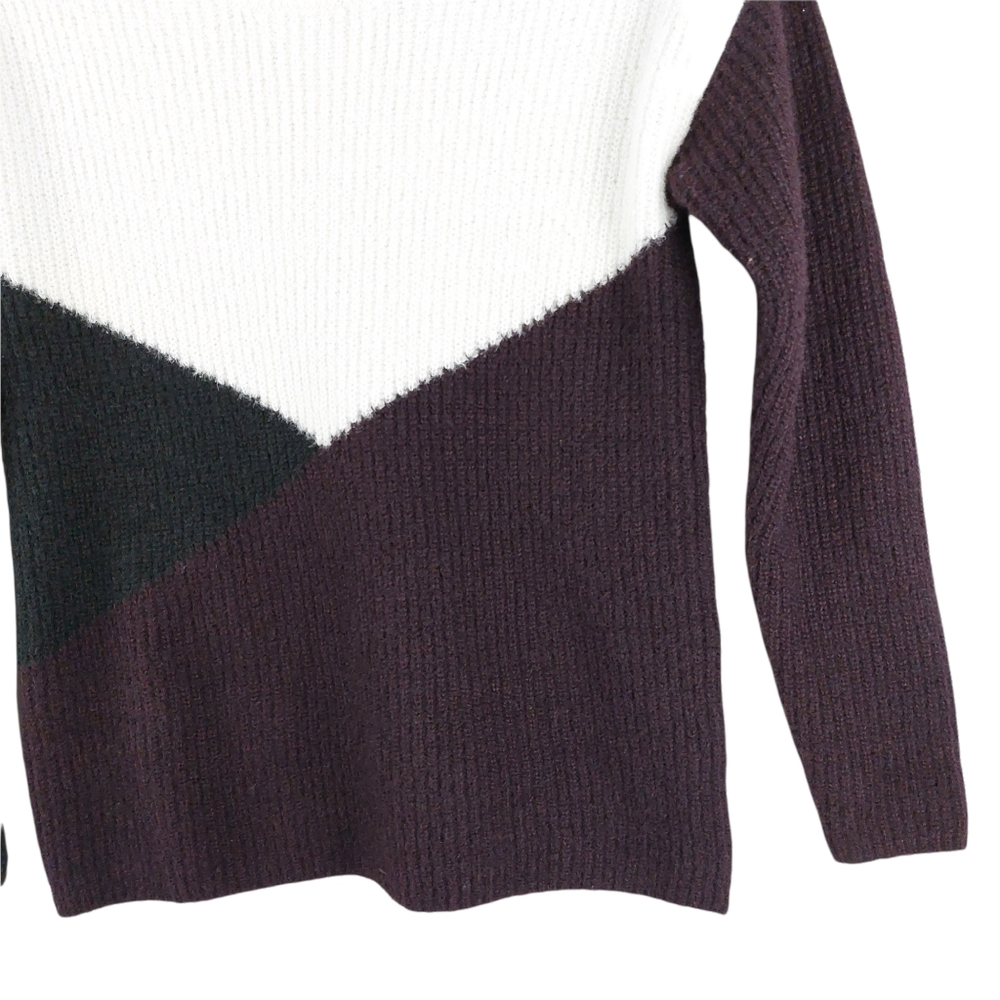Fuzzy Plush Ribbed Knit Sweater Pullover - Picture 2 of 4